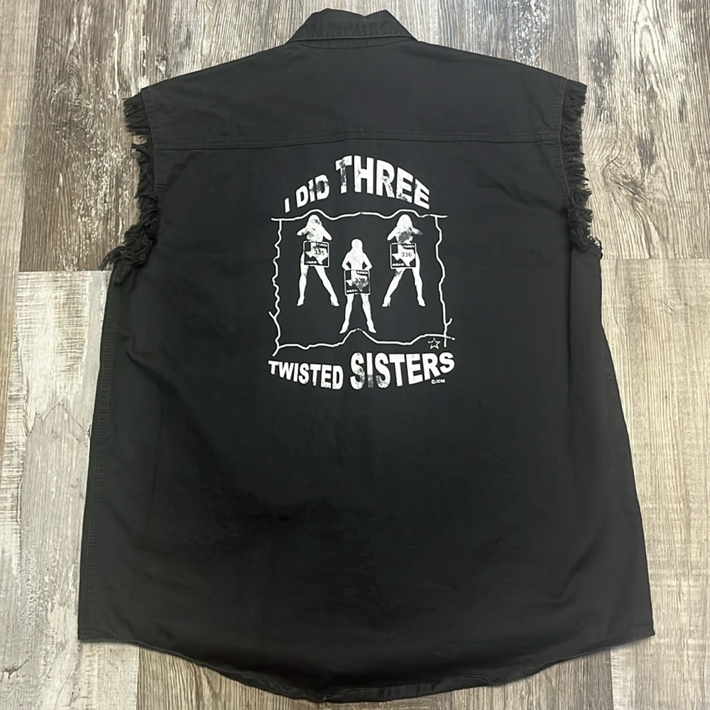 2006 Frio Canyon Motorcycle Stop “I Did Three Twisted Sisters” Shirt XL Black